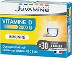 JUVAMINE – VITAMINE D 2000 UI – Immunité – Vitamine B12, Vitamine C, Vitamine D3 et Zinc – 30 gélules – 1 gélule par jour