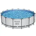 Bestway: Steel Pro MAX 15' X 48" Above Ground Pool Set - 4231 Gallon, Outdoor Family Pool, Corrosion & Puncture Resistant, Includes Filter, Pump, Ladder & Cover