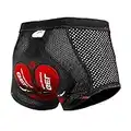 X-TIGER Hombres Ropa Interior de Bicicleta con 5D Gel Acolchado MTB Boxer Ciclismo Pantalones Cortos (Negro 2, XXL)