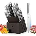 imarku Knife Set, 16 PCS High Carbon Japanese Stainless Steel Knife Sets for Kitchen with Block, Ultra Sharp Kitchen Knife Set with Sharpener Chef Knife Set, Dishwasher Safe