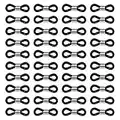 GARNECK 100pcs Eyeglass Chain Ends DIY Handmade Silicone Eyeglass Connector Loop Holder Adjustable Glasses Chain Fixing Ring Buckle for Ladies Men Black