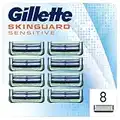 Gillette SkinGuard Sensitive Recharges De Lames De Rasoir Pour Homme, Avec Une Touche D’Aloe Vera, 8 Unités, Cliniquement Prouvées Pour Les Peaux Sensibles