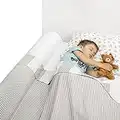 BANBALOO MAX- Barrera de Seguridad Cama Niño – Anticaídas Infantil/Barandilla de Espuma Antideslizante con Protector de Colchón Impermeable, para Camas Dobles, Abatibles,90,150 cm y Montessori.