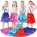 SOLIEHOO Girls Magic Family Princess Costume Dress, Magic Girls Dress Up Pretend Play Costume, 17pcs Magic Family Role Play Dress with Bags Glasses for Little Girls 3-6yrs Birthday Halloween Party