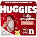 Huggies Little Snugglers Baby Diapers, Size Newborn, Giga Pack, 76ct