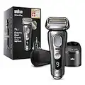 Braun Series 9 Pro Afeitadora Eléctrica Hombre, Máquina de Afeitar Barba con Cabezal 4+1 ProLift Trimmer, Estación de Limpieza 5 en 1, 60 minutos de autonomía, Uso en Seco y Mojado, 9465cc, Cromo