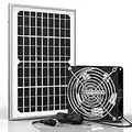 Allto Solar Waterproof Solar Powered Fan Kit Pro, 10W Solar Panel + High Speed DC Brushless Fan, Great for Chicken Coop, Greenhouse, Dog House, Shed, Car Window Exhaust,DIY Cooling Ventilation Project