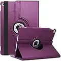 New iPad 9.7 2018 2017 / iPad Air 2 / iPad Air Case - 360 Degree Rotating Stand Protective Cover with Auto Sleep Wake (Purple)