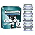 Gillette Mach3 Razor Blades for Men with Stronger-Than-Steel Blades, 8 Refills (Packaging May Vary)