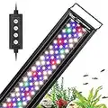 hygger 42W 24/7 Lighting Aquarium LED Light, Sunrise-Daylight-Moonlight Mode and DIY Mode, Adjustable Timer Adjustable Brightness Fish Tank Light with Extendable Bracket 7 Colors for Planted Tank