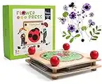 Kits de manualidades de prensa de hojas de flores – WISHTIME Kit de arte de madera para juegos al aire libre, juguete de aprendizaje para niños