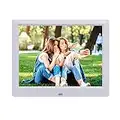 8.7 inch IPS Digital Photo Picture Frames with Remote Control, Photo Video Player/4 Windows/Calendar/Alarm Clock/6 Languages Electronic Photo Picture Frame Support USB Drive SD/MS/MMC/SDHC Card