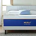 Molblly King Size Mattress, 12 Inch Cooling-Gel Memory Foam Mattress Bed in a Box,Cool King Bed Supportive & Pressure Relief with Breathable Soft Fabric Cover,Premium