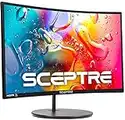 Sceptre Curved 27" FHD 1080p 75Hz LED Monitor HDMI VGA Build-In Speakers, EDGE-LESS Metal Black 2019 (C275W-1920RN)