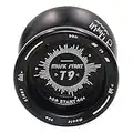 MAGICYOYO Pro Yoyo Responsif T9 Music métal Yo-yo et Plus Enfants débutants avec Sac Yo Yo Gant 5 Yoyo Cordes, Noir