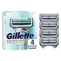 Gillette SkinGuard Cuchillas de Afeitar Hombre con Aloe Vera, Pieles Sensibles, Paquete de 4 Cuchillas de Recambio (el embalaje puede variar)