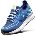 Tenis de ajuste extra ancho para hombre, zapatos de correr cómodos para caminar con fascitis plantar, pies planos, Blue, 44 EU