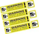 PCSL Dash Cam Recording Stickers CCTV In Car Video Camera Decal - Set of 7 (Yellow)