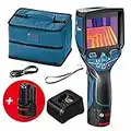 Bosch Professional Sistema 12V Cámara térmica GTC 400 C (2 baterías 12V + cargador, bolsa, con conectividad, medición -10 °C hasta +400 °C, resolución: 160 x 120px) - Amazon Exclusive Set