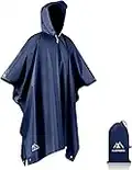 flintronic Poncho Impermeabile, Multi-Funzionale Riutilizzabile Poncho Pioggia con Cappuccio per Trekking Antipioggia Coperta da Picnic Tenda per Uomo e Donna