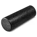 Yes4All High Density Foam Roller for Back, Variety of Sizes & Colors for Yoga, Pilates - Black - 18 Inches