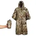 Realtree EDGE Camo Rain Ponchos For Adults: Durable Rain Gear, Lightweight, Made Of Ripstop Nylon With Adjustable Hood, Perfect Rain Poncho For Hiking & Camping