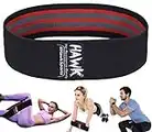 Hawk Sports Fabric Resistance Bands for Working Out at Home, The Gym & On The Go, Heavy-Duty Non-Slip Exercise Bands for Men & Women, Workout Bands for Your Lower & Upper Body Workouts (Black)