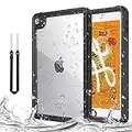 MoKo Case Fit New iPad Mini 5 2019 (5th Generation 7.9 inch), Waterproof Case with Built-in Screen Protector Clear Protective Shock-Absorbing Bumper Dustproof Submersible Full-Body Case - Black