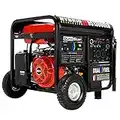 DuroStar DS13000EH Dual Fuel Portable Generator - 13000 Watt Gas or Propane Powered - Electric Start - Home Back Up & RV Ready, 50 State Approved