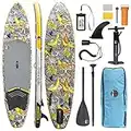 iBOARD Tabla de remo inflable | Tabla de remo SUP | 11 x 32 x 6 pulgadas de grosor | Todos los accesorios en el interior (COLOR-7, 11 pies)