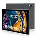 10 Inch Android 12 Tablet, 4GB RAM 64GB ROM 1TB Expand, 8000mAh, IPS HD Display, Dual Camera, Bluetooth Wi-Fi, Tablette, YOTOPT Android Tablet