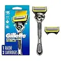 Gillette ProGlide Shield Razor for Men, Handle + 2 Blade Refills