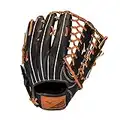 Mizuno GSN1250 Select 9 Outfield Baseball Glove 12.5", Left Hand Throw, Black-Brown