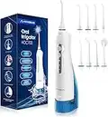 Hangsun Munddusche Kabellos Wasser Flosser für Zähne Tragbar Oral Irrigator Elektrische Zahnreiniger HOC700 mit 3 Modi IPX7 Wasserdicht und USB Wiederaufladbarer für Reise und Homful