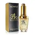 24K Gold Face Essence, Anti Aging & Wrinkle Moisturizing Firming Face Serum, Treatment for Skin Care with Hyaluronic Acid Serum