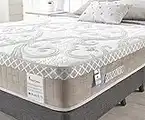 Bed Centre Hybrid Mattress King Size, Memory Foam Pocket Spring Mattress with Soft Patterned Fabric Cover Designed for the Ultimate Sleep, Breathable with Back Support (200x150cm)