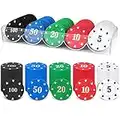 Set Di Fiches Da Poker 100 Pezzi Gioco Poker con Fiches, Chip di Bingo, Chip di Gioco, Casinò Fiches da Poker di Plastica, Imparare Fiches da Poker, con Scatola per Stoccaggio per La Scuola Di Feste