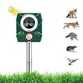 Yongge Répulsif Chat Ultrason，Repulsif Chien, Charge Solaire,Chargement USB Prévenir Les Chiens et Les Chats, Les Oiseaux, pour Jardins, Champs, Pépinières