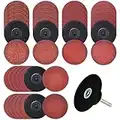 36Pcs Quickly replacement Sanding Discs 75mm(3Inch) Round Sandpaper Disk Sand Grit 36/60/80/120/240/320 with a 3-inch Matching Turntable for Drill Grinder Rotary Tool