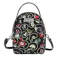 Signare Tapestry Mini Backpack Women, Small Crossbody Purse, Travel Shoulder Bags, Handbag Wallet, Satchel School Bag, Daypack in famous Design (Jacobean Dream, MIPK-JACOB)