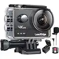 LeadEdge Caméra Sport 4K/30FPS 1080P/60FPS 20MP EIS Stabilisateur Microphone Externe WiFi 2.0 IPS LCD Grand Angle Télécommande Appareil Photo Étanche 40M