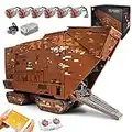 Mould King 21009 Technology Remote Controlled Sand Crawler Model, 13168 Pieces 2.4G/App RC Sand Crawler UCS MOC Kit Sandcrawler with Full Interior Large Collection for Space Star