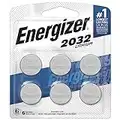 Energizer 2032 Batteries, Lithium CR2032 Watch Battery, 6 Count