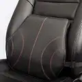 KOYOSO Coussin Lombaire Voiture Support Dorsal Cuir Coussin Dos pour Bureau Chaise Siège de Voiture - Noir