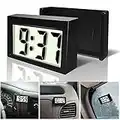 Betus Car Dashboard Digital Clock - Vehicle Adhesive Clock with Jumbo LCD Time & Day Display - Mini Automotive Stick On Watch for Car Truck Dashboard & Air Vent