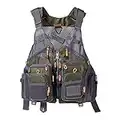 Lightbare Fly Fishing Vest Pack for Men with Pockets Photography Outdoor Jacket, Army Green, One Size