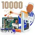 Fun Kiwi Electric Gel Ball Blaster Gun - Automatic Gel Gun Blaster for Adults & Kids - Toy Gun Compatible with Gel Blaster with 10000 Water Gel Beads - Gel Gun Pistol with Safety Switch and Goggles