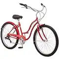 Schwinn Mikko Women's Cruiser Bike, 7-Speed, 26" Wheels, Red, One Size (S8155BAZ)