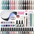 VANREESA Gel Nail Polish Kit, 18 Colors Polish Gel Set with 36W U V LED Nail Lamp Gel Polish and Manicure Nail Art Tools Set Gel Nail Kit Starter Gift Kit for Women