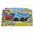 Play-Doh Wheels Cement Truck Toy for Kids Ages 3 and Up with Non-Toxic Play-Doh Cement-Colored Buildin' Compound Plus 3 Colors